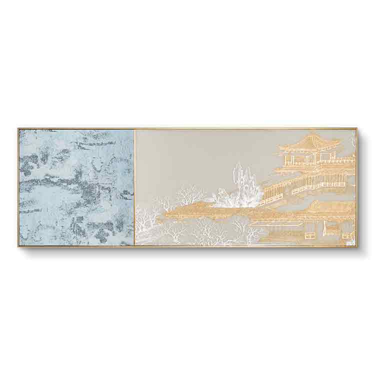 奢华金箔新中式宫廷3D打印艺术
